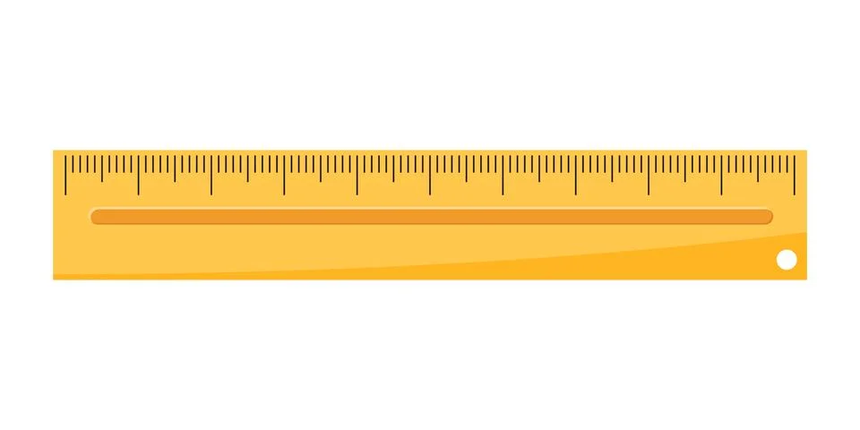 Ruler icon in flat style. Length scale meter vector illustration on isolate.. Stock Illustration