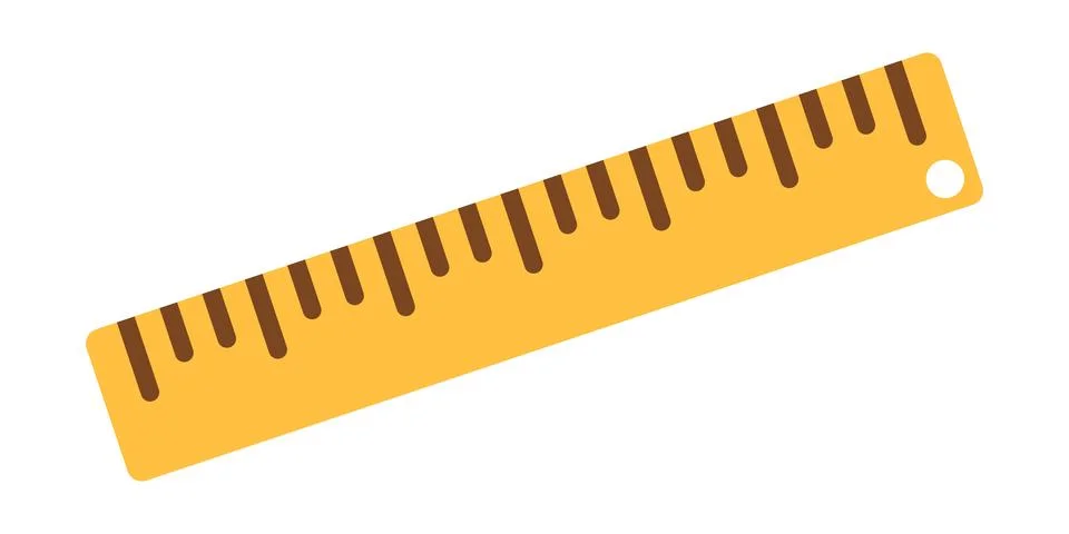 Ruler icon in flat style. Length scale meter vector illustration on isolate.. Stock Illustration