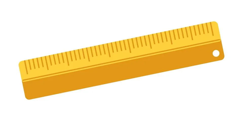 Ruler icon in flat style. Length scale meter vector illustration on isolate.. Stock Illustration