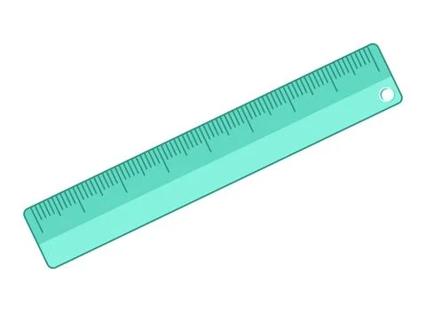 Ruler icon in flat style. Length scale meter vector illustration on isolate.. Stock Illustration