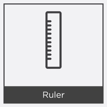 Ruler icon isolated on white background Free Stock Illustration