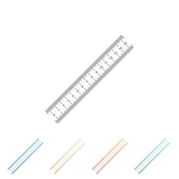 Ruler icon isolated on white background. Straightedge symbol. Set elements in Stock Illustration