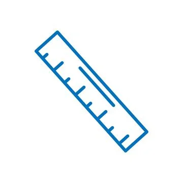 Ruler icon logo design template isolated illustration Stock Illustration