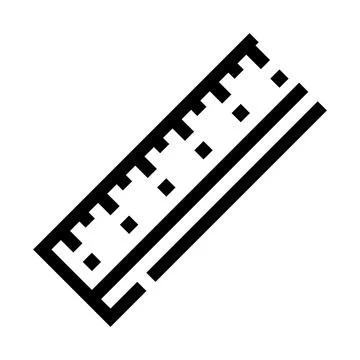 Ruler icon measuring length and precision concepts Stock Illustration