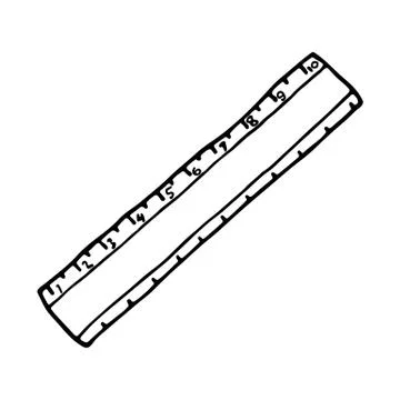 The ruler icon. Outlined Stock Illustration