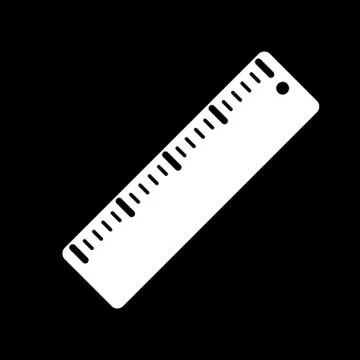 The ruler icon. Ruler symbol. Flat. Vector Stock Illustration