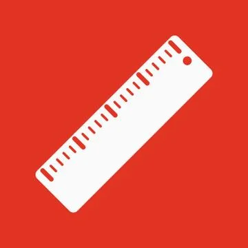 The ruler icon. Ruler symbol. Flat. Vector Stock Illustration