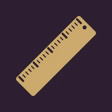 The ruler icon. Ruler symbol. Flat. Vector Stock-Illustration