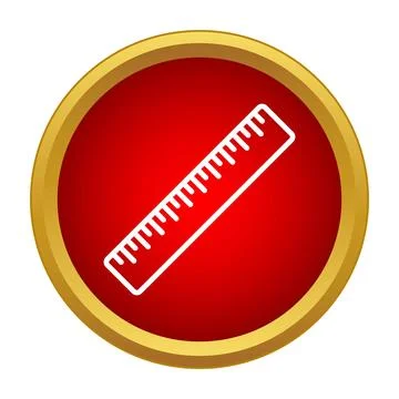 Ruler icon showing precise measurement and education concept Stock Illustration
