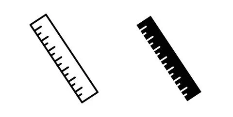 Ruler icon symbol. Flat Vector illustration 스톡 일러스트