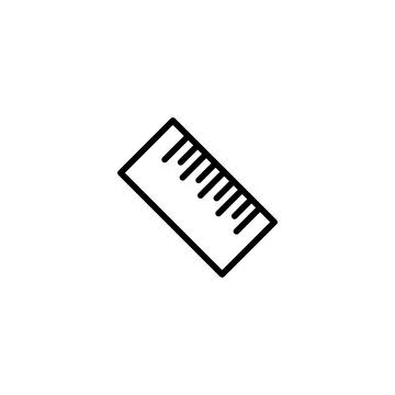 Ruler icon template Stock Illustration
