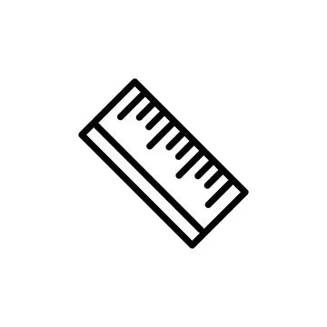 Ruler icon template Stock Illustration