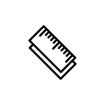 Ruler icon template Illustrazione stock