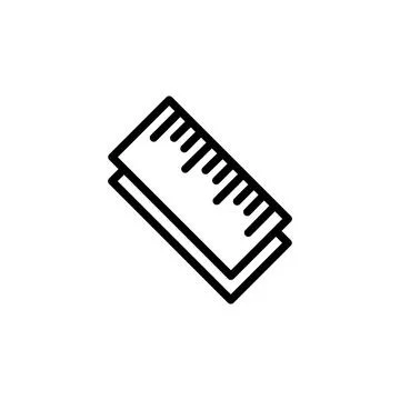 Ruler icon template Stock Illustration