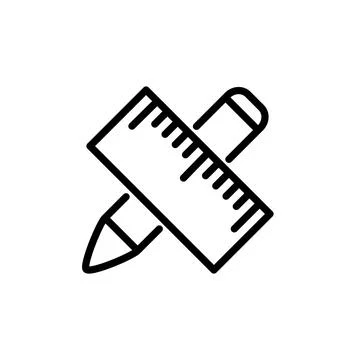 Ruler icon template Stock Illustration