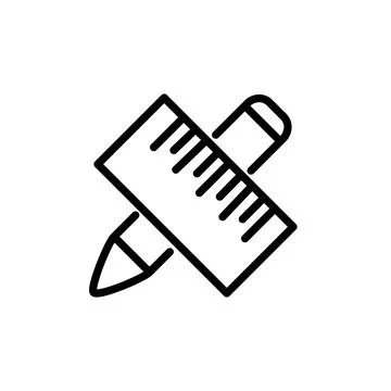 Ruler icon template Illustrazione stock