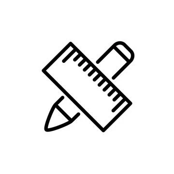 Ruler icon template Stock Illustration