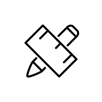 Ruler icon template Stock Illustration