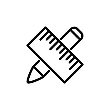 Ruler icon template Stock Illustration