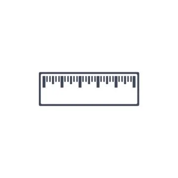 Ruler Icon Vector flat design style Stock Illustration