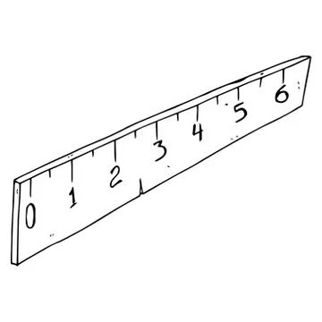 Ruler icon. Vector illustration of a school ruler. Stock Illustration