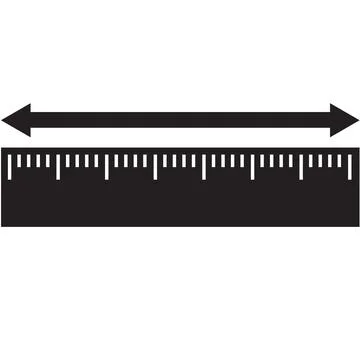 Ruler icon on white background. width measurement sign. Stock Illustration