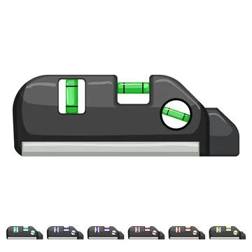 Ruler level tool cartoon vector graphic Ilustración de archivo