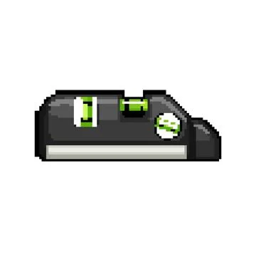 Ruler level tool pixel art vector illustration Ilustración de archivo