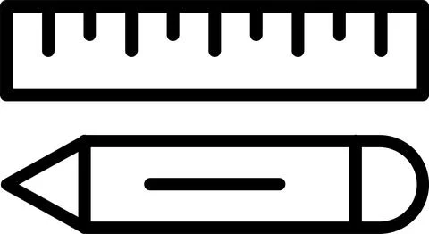 Ruler Line Icon Design Stock Illustration