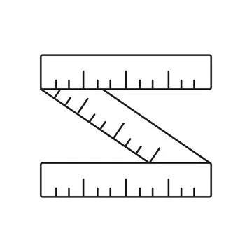 Ruler line icon Stock Illustration