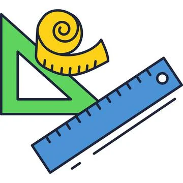 Ruler measure tools icon vector isolated on white Stock Illustration