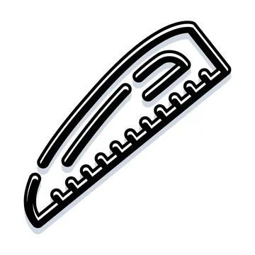 Ruler measuring tool for education and geometry Stock Illustration