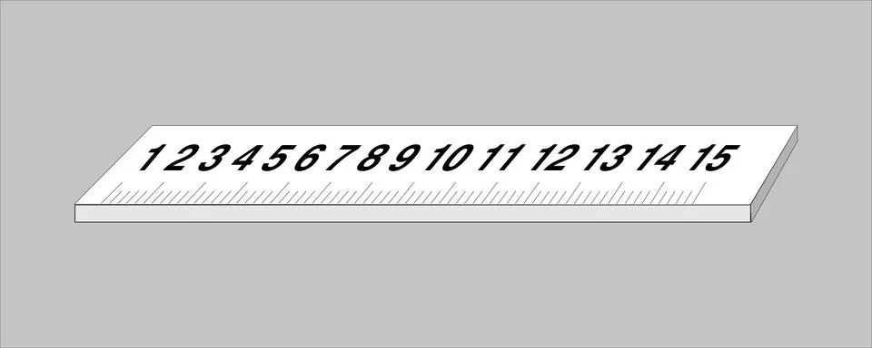 Ruler. Measuring tool Stock Illustration