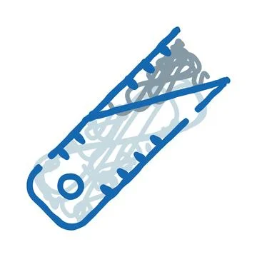 Ruler measuring tool sketching a creative measuring concept Ilustración de archivo