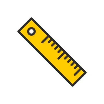 Ruler Outline Icon Stock Illustration