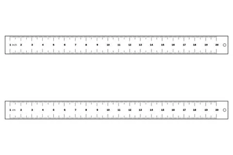 Ruler Outline Set Stock Illustration