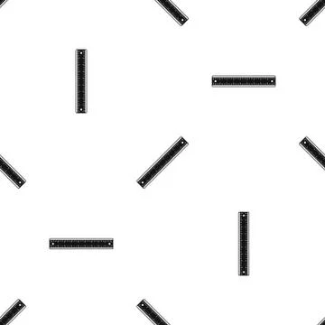 Ruler pattern seamless black Illustrazione stock
