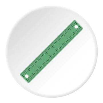 Ruler, rectangular shape icon circle Stock Illustration