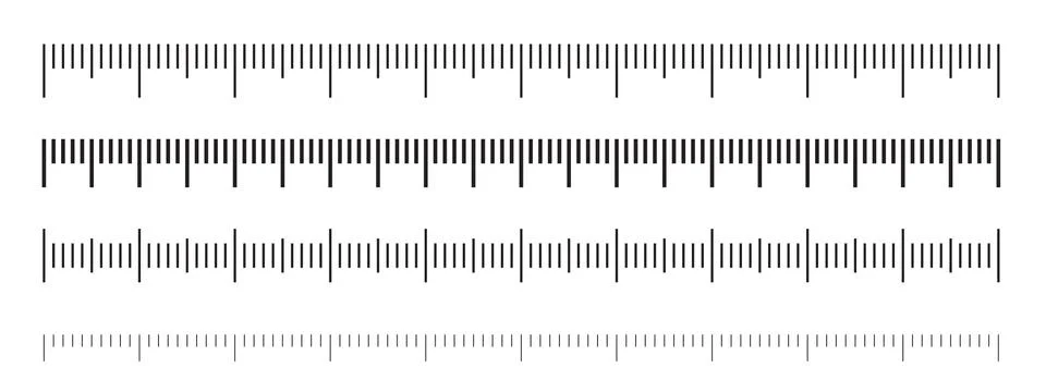 Ruler scale measure or vector length measurement scale chart Stock-Illustration