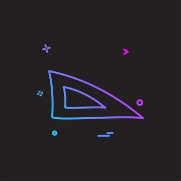 Ruler scale triangle icon vector design Stock Illustration