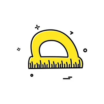 Ruler scale triangle icon vector design Illustrazione stock