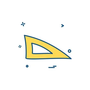 Ruler scale triangle icon vector design Stock Illustration