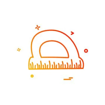 Ruler scale triangle icon vector design Stock Illustration