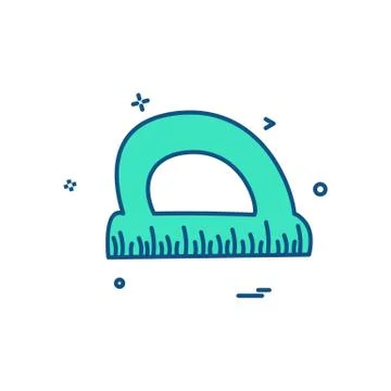 Ruler scale triangle icon vector design Stock Illustration