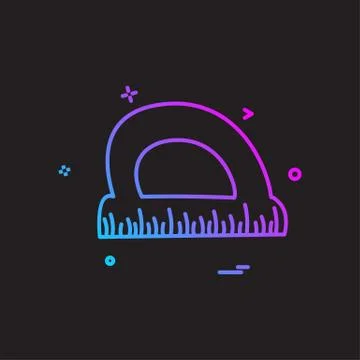 Ruler scale triangle icon vector design Stock Illustration