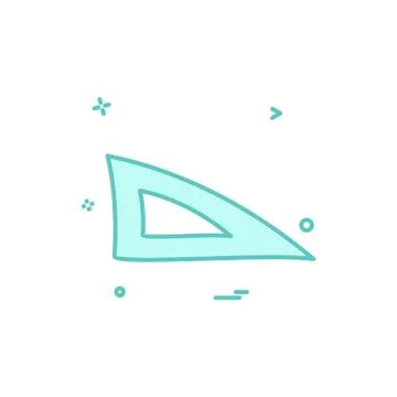 Ruler scale triangle icon vector design Stock Illustration