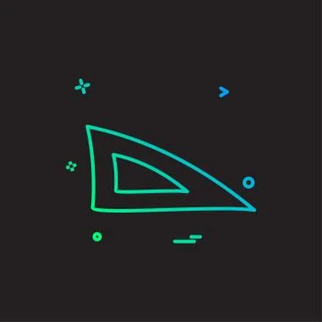 Ruler scale triangle icon vector design Stock Illustration