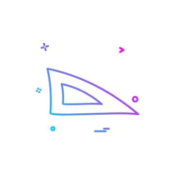 Ruler scale triangle icon vector design Stock Illustration