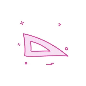 Ruler scale triangle icon vector design Illustrazione stock