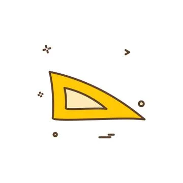 Ruler scale triangle icon vector design Illustrazione stock